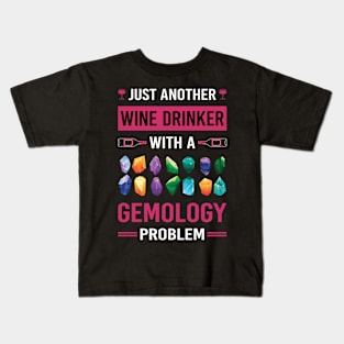 Wine Drinker Gemology Gemologist Kids T-Shirt